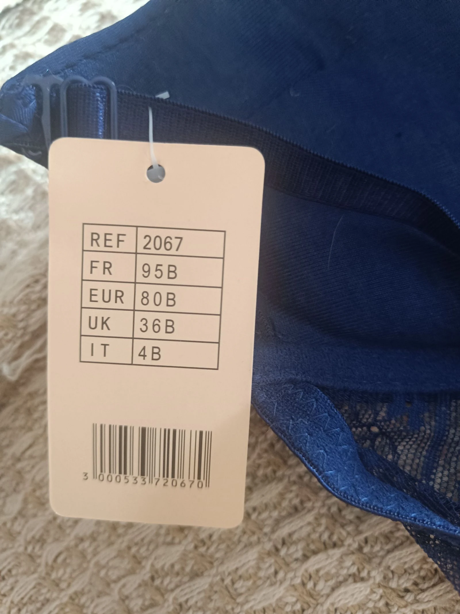 Sujetador Push Up Azul Marino Cierre Delantero 80B / 95B nuevo – photo 7